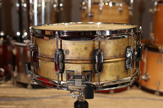 Ludwig 14x6.5 Raw Brass Phonic Snare Drum