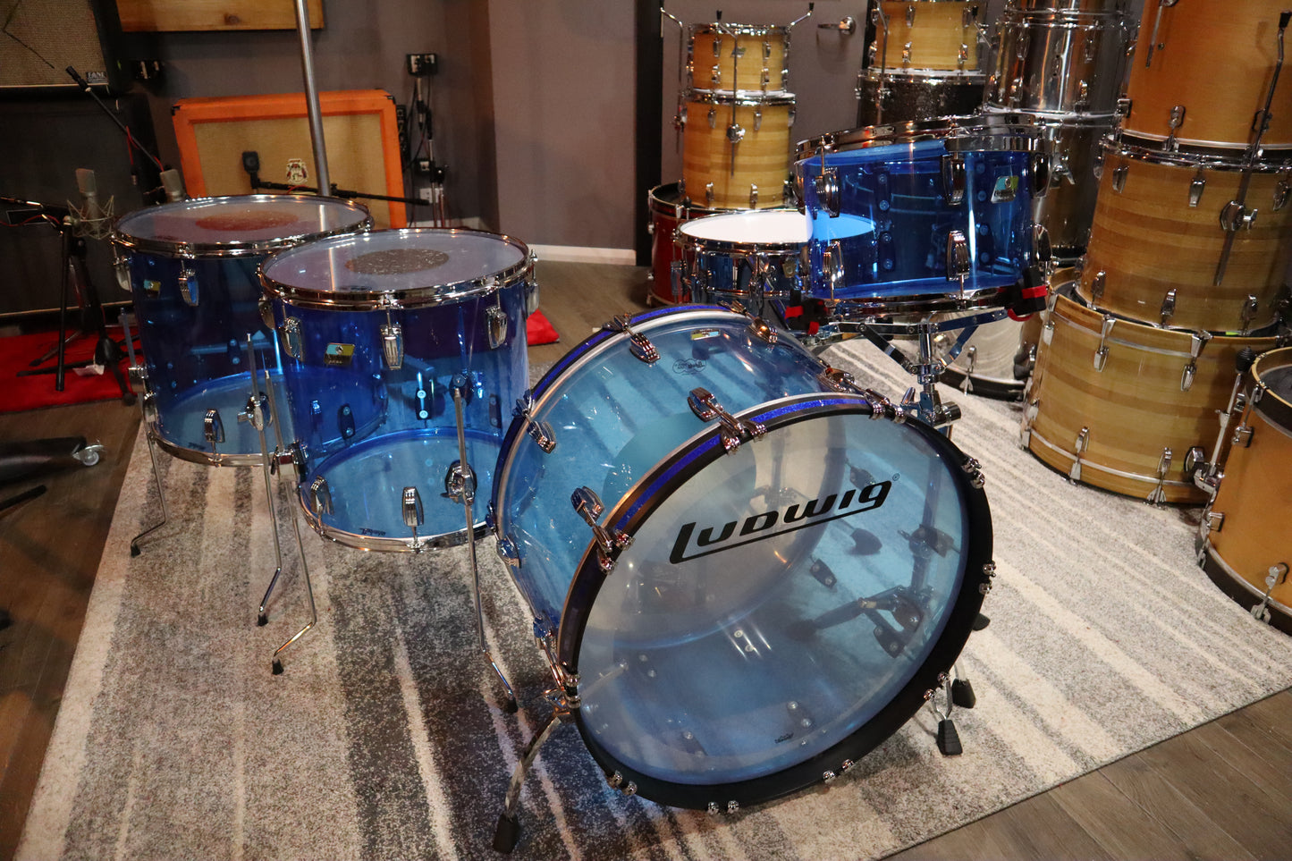 2023 Ludwig Vistalite Drum Kit - Blue