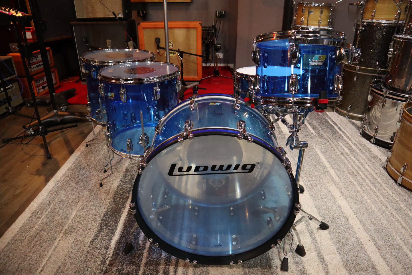 2023 Ludwig Vistalite Drum Kit - Blue